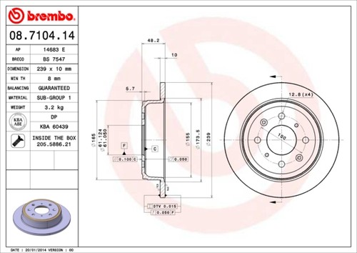 New brake disc - brake, for