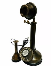Antique ROTARY DIAL CANDLESTICK Telephone Vintage Working Landline Retro Phone