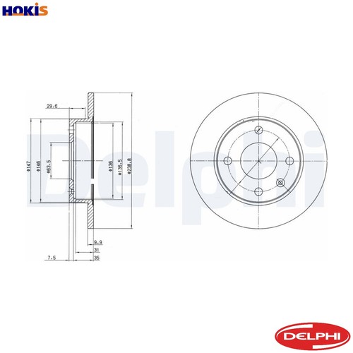 Brake disc bg2439 for ford - bg2439,