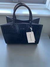 NEW Russell & Bromley Cabin Mini Mini Patent Tote Black Bag