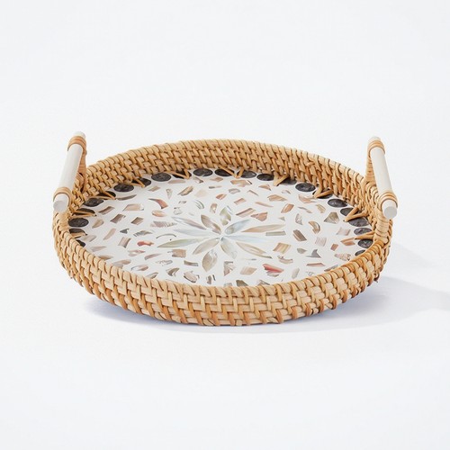 Wicker basket tray with - wicker,