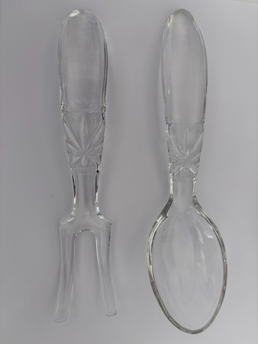 Vintage glass salad serving - vintage,