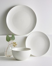 12 Pc Dinner Set Plain White