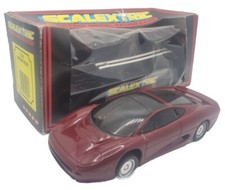 Working Scalextric 1:32 C230 Jaguar XJ220 Electric Slot Car Burgundy Model Boxed