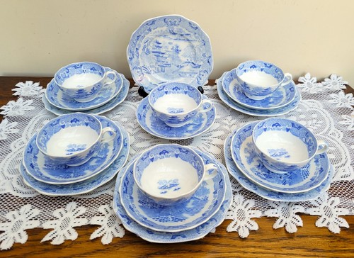 Victorian blue chinoiserie - victorian,