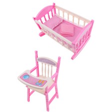 Lifelike Baby Doll Cradle Bed