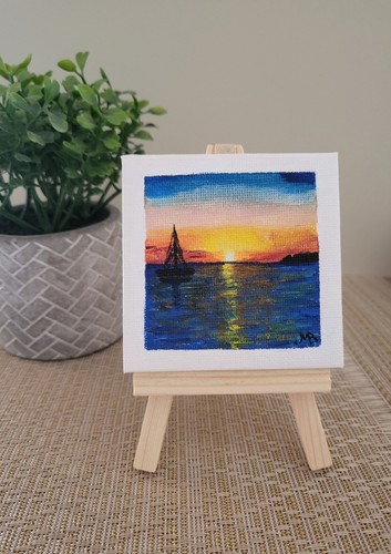 Original mini canvas - , seascape