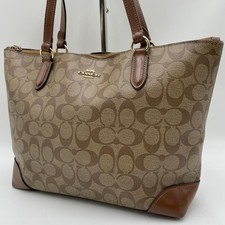 Coach Brown Signature Leather Tote Bag F29208