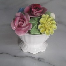 Coalport Similar To Royal Doulton Flower Rose Posy Vase Bone China Ornament