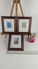 3 vintage framed miniature Art
