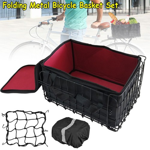 Metal rear bicycle bike basket - rear,
