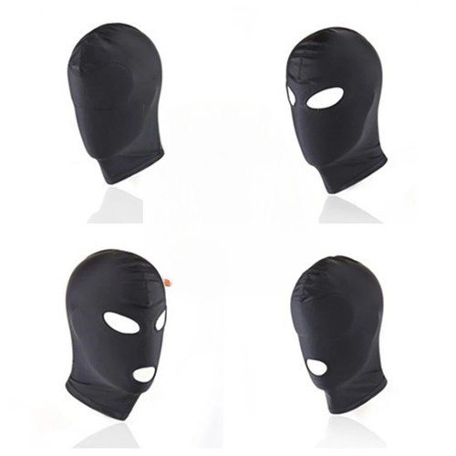 Open mouth eyes gag hood - open,