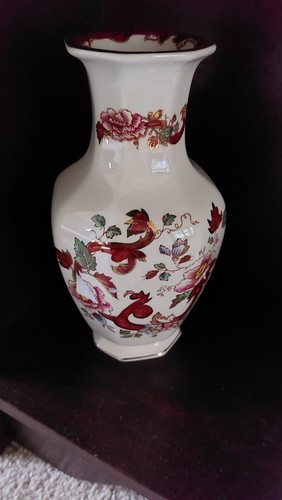 Masons ironstone mandalay vase - ironstone,