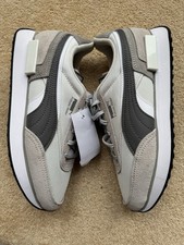 UK 7 PUMA FUTURE RIDER LIGHT GREY Unisex Trainers Sneakers New