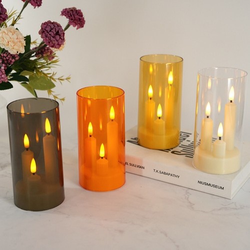 Flickering real wax candle - real,