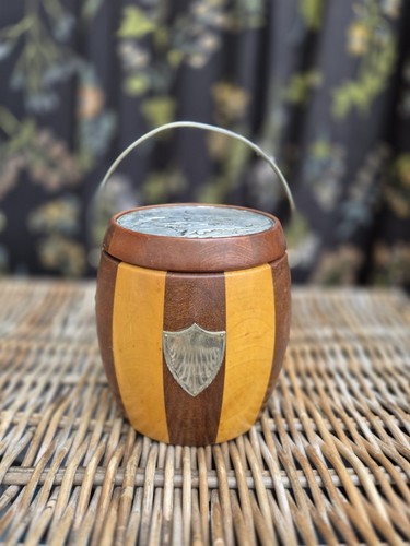 Vintage wooden ice bucket - vintage,