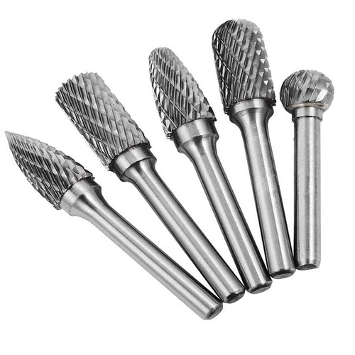 Tungsten carbide burr set 5pcs - carbide,