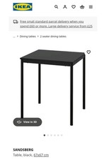 IKEA 67 x 67cm Black Sandsberg