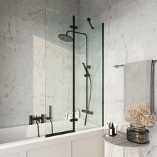 Matt black square 900mm pivot - black,