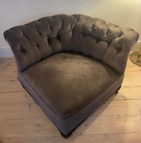 Vintage grey velvet - grey,