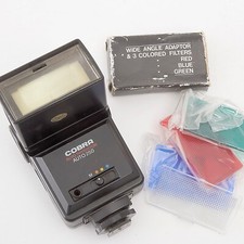 COBRA AUTO250 TILT / ZOOM AUTO THYRISTOR HOT SHOE / PC SYNC FLASH GUN -TESTED #3