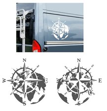 2pcs Compass Sticker Wind Rose