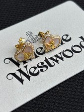 VIVIENNE WESTWOOD Petra White Love Heart earrings