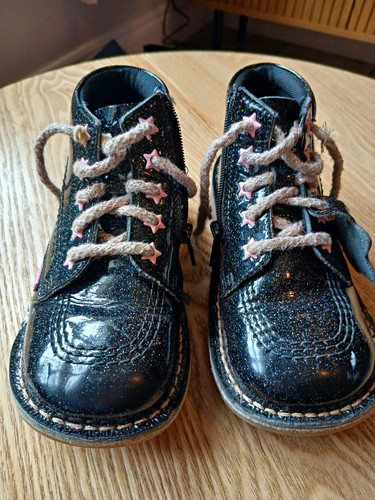 Kickers kick black glitter - hi,