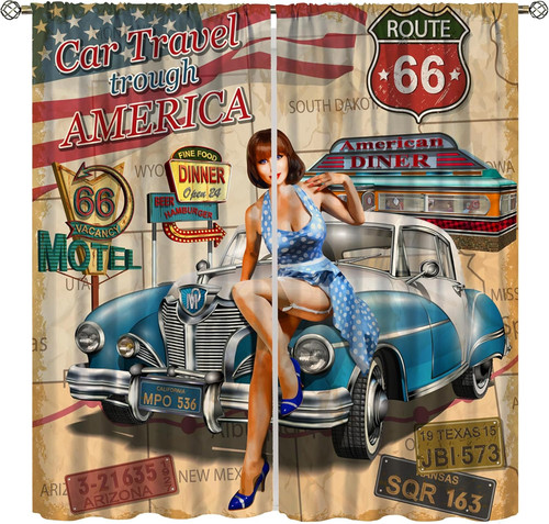 Vintage car curtains - vintage,