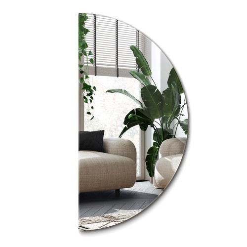 Half moon semicircular mirror - moon,