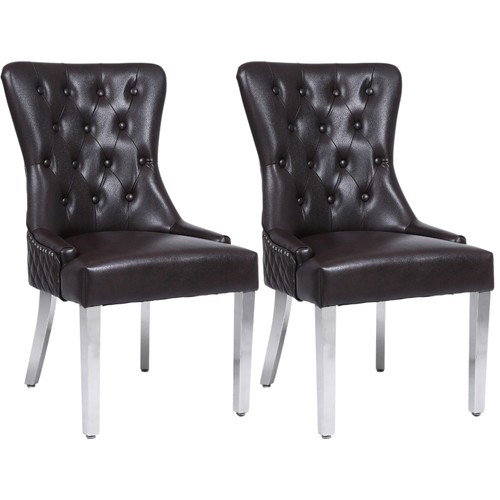 Pair leather aire dining - of,