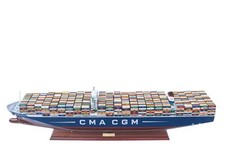 Marco Polo Wooden Ship Model | 71cm Ocean Container Vessel