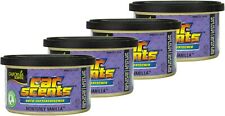4 Pack of California Scents Monterey Vanilla Car & Home Air Freshener Can Style
