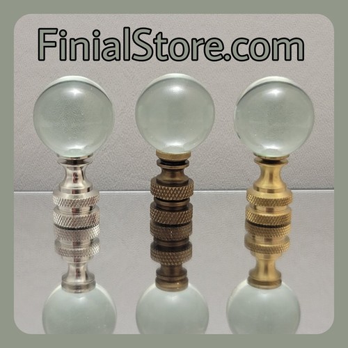 Clear glass ball - 1", lamp