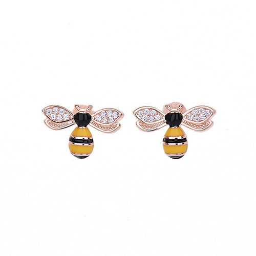 Stunning crystal bees stud - crystal,