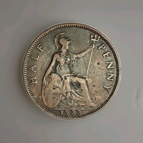 1933 george half penny - 1933,