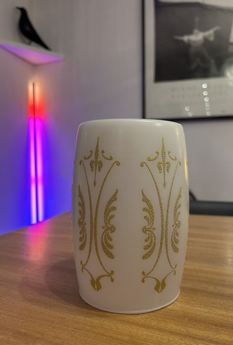 Vintage milk glass lampshade - vintage,