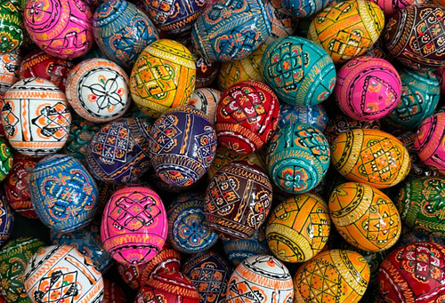 Wooden easter eggs - easter, ukrainian