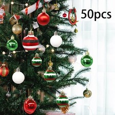 50x Christmas Ball Ornaments Shatterproof Pub Club Garden Decorative Baubles