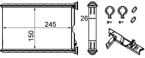 Heat exchanger interior - heat,