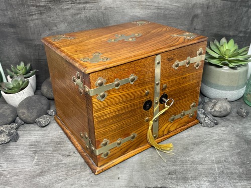 Antique oak desktop drawers - oak,