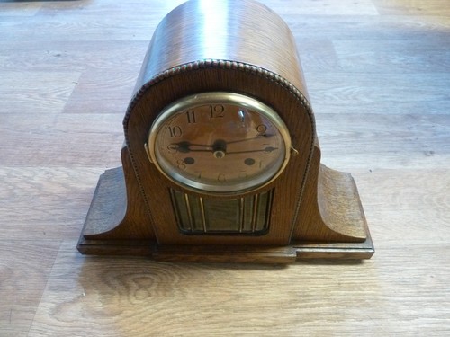 Vintage arched top oak mantle - oak,