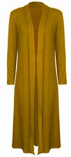 WOMANS MAXI LONG LENGTH BOYFRIEND CARDIGAN COLLARED TOP LONG FULL SLEEVE FLOATY