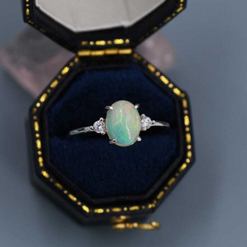 Ethiopian opal ring - opal, ring,