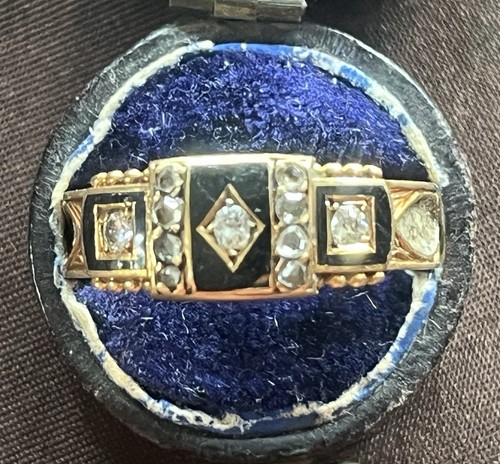 Antique 18ct gold mourning - gold,