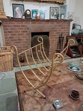 Folding Magazine Newspaper Rack or Metal Log Basket 35cm x 41cm x 38cm