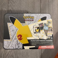 Pokemon 25th Anniversary Celebrations Treasure Chest Lunch Box Tin Factory Seal