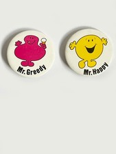 Two Vintage Mr.Men Pin
