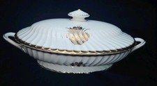 Minton H4765 “Gold Crocus” Oval Covered Vegetable Dish.