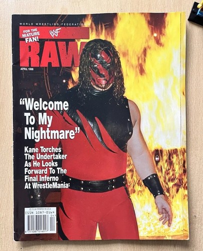 Rare wwf raw magazine - wwf, april